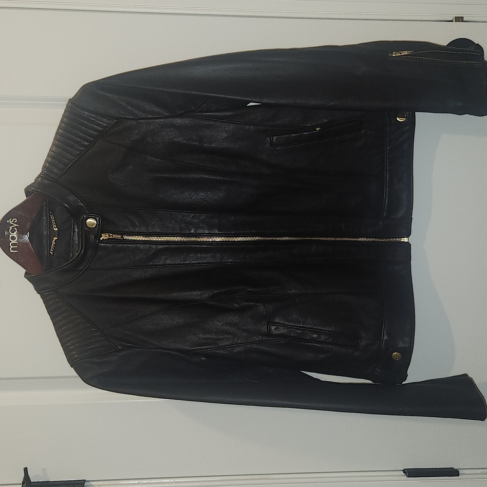 Cole Haan women's lambskin leather Moto Jacket